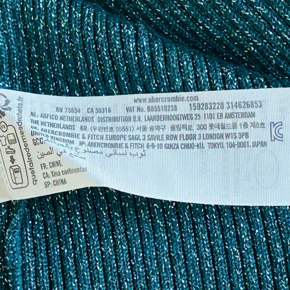 Abercrombie & Fitch Elegant Teal Long Sleeve Dress - Picture 7 of 12